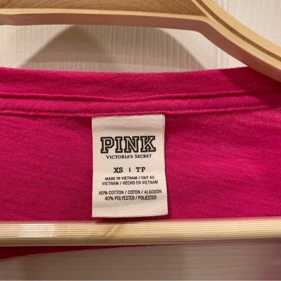 VS PINK Magenta Fuchsia Open-Back Long Sleeve Tee - Picture 5 of 6